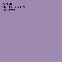 #9F89B1 - Manatee Color Image