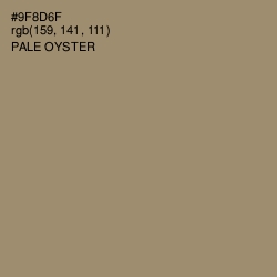 #9F8D6F - Pale Oyster Color Image