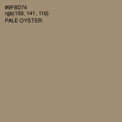 #9F8D74 - Pale Oyster Color Image