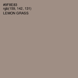 #9F8E83 - Lemon Grass Color Image