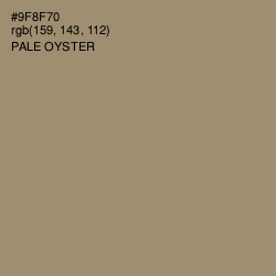 #9F8F70 - Pale Oyster Color Image