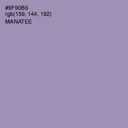 #9F90B6 - Manatee Color Image