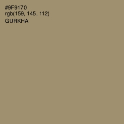 #9F9170 - Gurkha Color Image