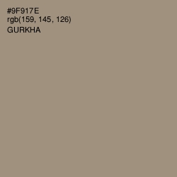 #9F917E - Gurkha Color Image