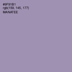 #9F91B1 - Manatee Color Image