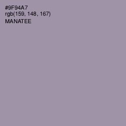 #9F94A7 - Manatee Color Image