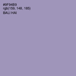 #9F94B9 - Bali Hai Color Image