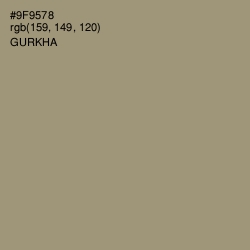 #9F9578 - Gurkha Color Image