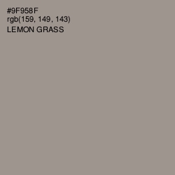 #9F958F - Lemon Grass Color Image
