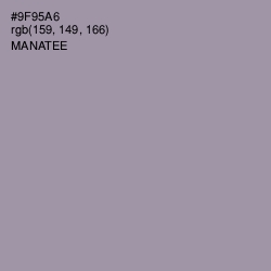 #9F95A6 - Manatee Color Image