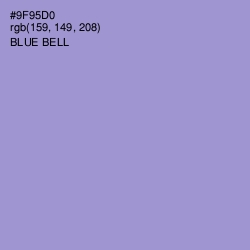 #9F95D0 - Blue Bell Color Image