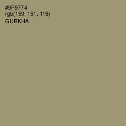 #9F9774 - Gurkha Color Image