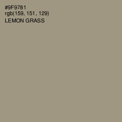 #9F9781 - Lemon Grass Color Image