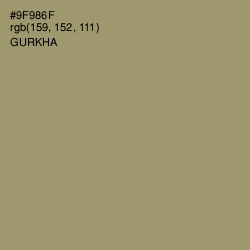 #9F986F - Gurkha Color Image