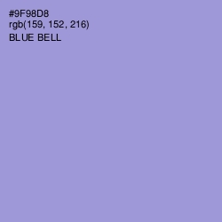 #9F98D8 - Blue Bell Color Image