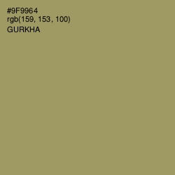 #9F9964 - Gurkha Color Image