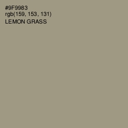 #9F9983 - Lemon Grass Color Image