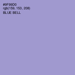 #9F99D0 - Blue Bell Color Image