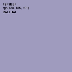 #9F9BBF - Bali Hai Color Image