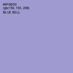 #9F9BD0 - Blue Bell Color Image