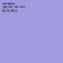 #9F9BDD - Blue Bell Color Image
