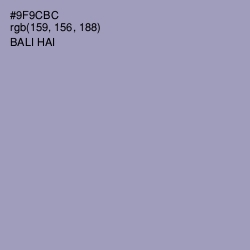 #9F9CBC - Bali Hai Color Image