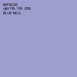 #9F9CD0 - Blue Bell Color Image