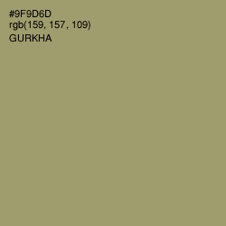 #9F9D6D - Gurkha Color Image