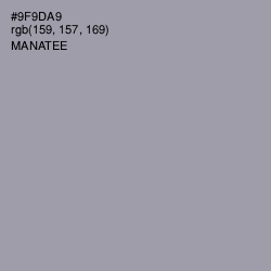 #9F9DA9 - Manatee Color Image