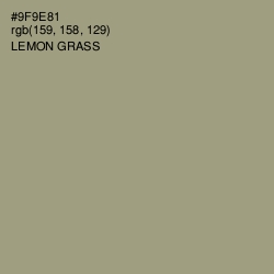 #9F9E81 - Lemon Grass Color Image