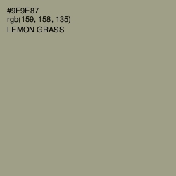 #9F9E87 - Lemon Grass Color Image