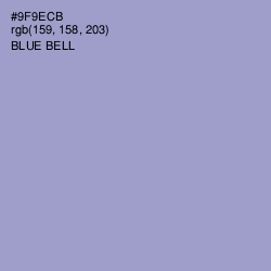 #9F9ECB - Blue Bell Color Image