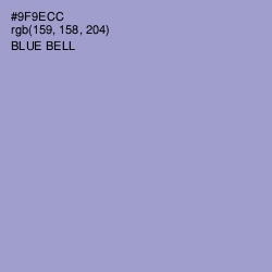 #9F9ECC - Blue Bell Color Image