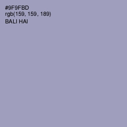 #9F9FBD - Bali Hai Color Image