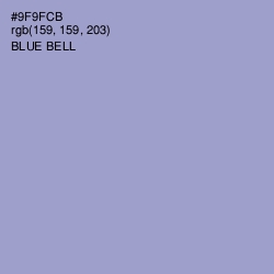 #9F9FCB - Blue Bell Color Image