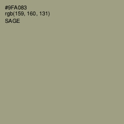 #9FA083 - Sage Color Image
