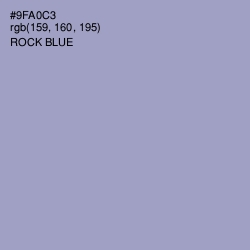 #9FA0C3 - Rock Blue Color Image