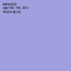 #9FA0DD - Rock Blue Color Image