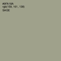 #9FA18A - Sage Color Image