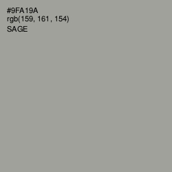 #9FA19A - Sage Color Image