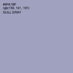 #9FA1BF - Gull Gray Color Image