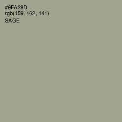 #9FA28D - Sage Color Image