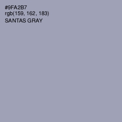 #9FA2B7 - Santas Gray Color Image