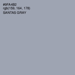 #9FA4B2 - Santas Gray Color Image