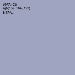 #9FA4C0 - Nepal Color Image