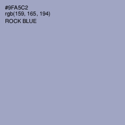 #9FA5C2 - Rock Blue Color Image