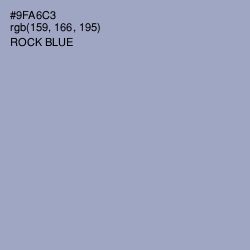 #9FA6C3 - Rock Blue Color Image