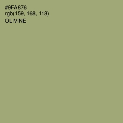 #9FA876 - Olivine Color Image