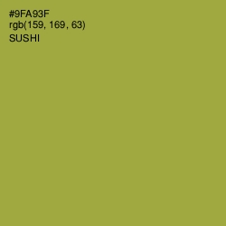 #9FA93F - Sushi Color Image
