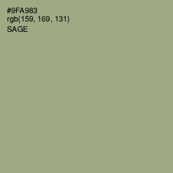 #9FA983 - Sage Color Image